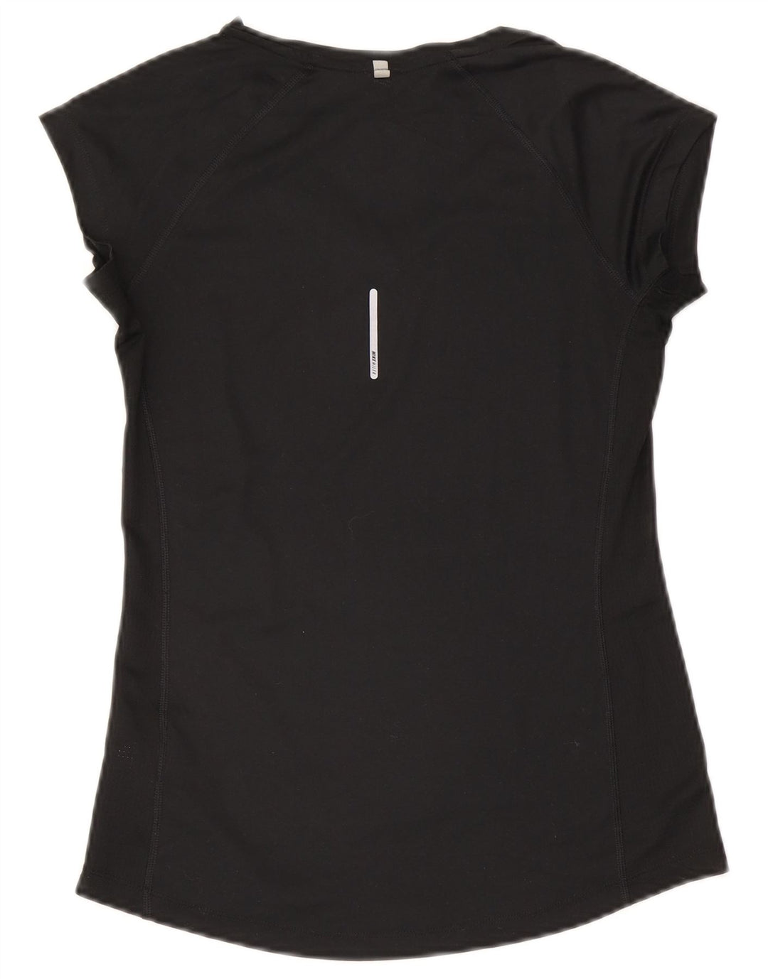 T-shirt Nike Dri Fit da donna Top UK 8 Small Nero Poliestere