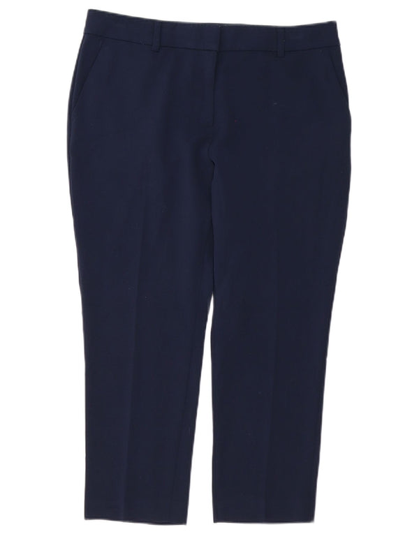Pantaloni corti a vita alta da donna Marks & Spencer UK 12 Medium W26 L24 Nav
