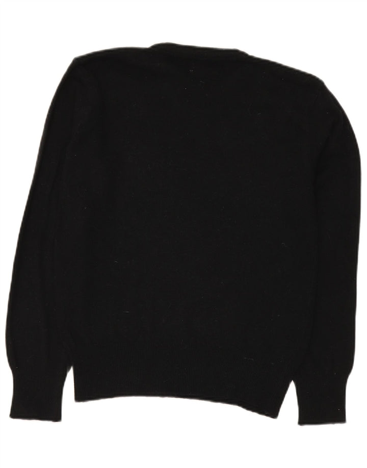 Maglione Maglia Girocollo Donna Benetton IT 50 XL Lana Nera