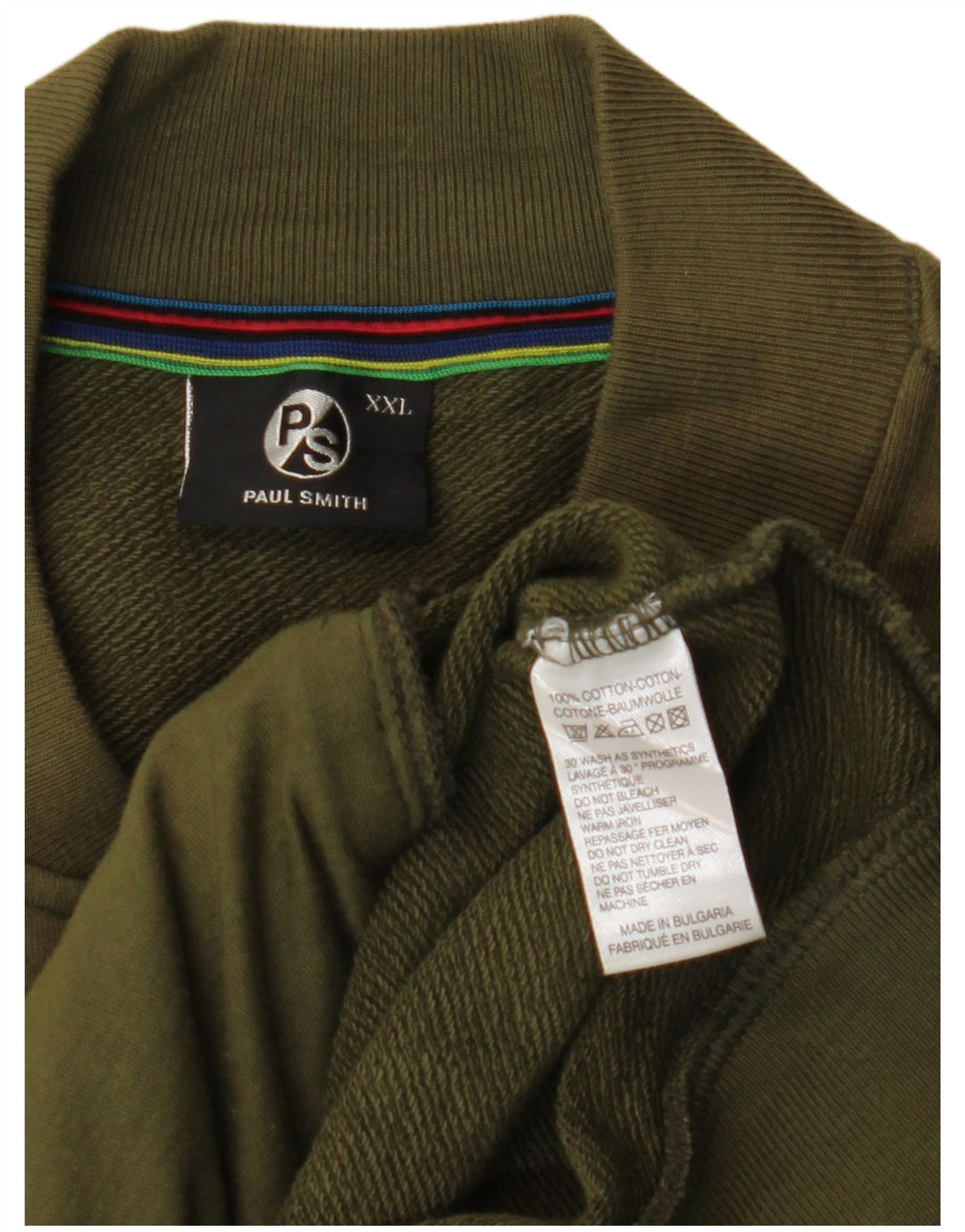 PAUL SMITH Giacca da tuta da donna UK 20 2XL Cotone kaki