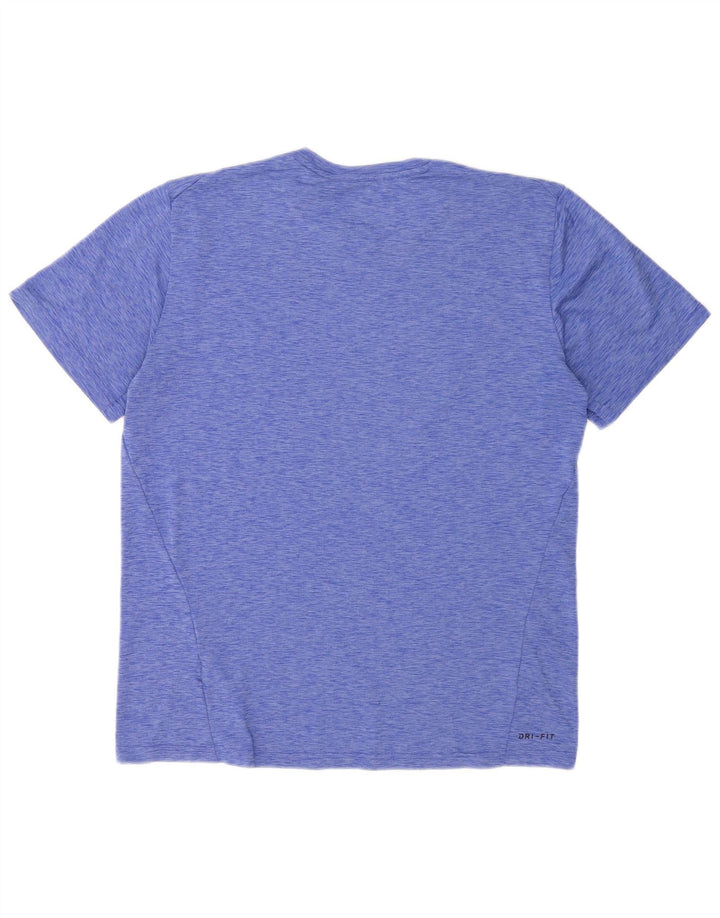 T-shirt Nike Dri Fit da uomo, grande, in poliestere chiazzato blu