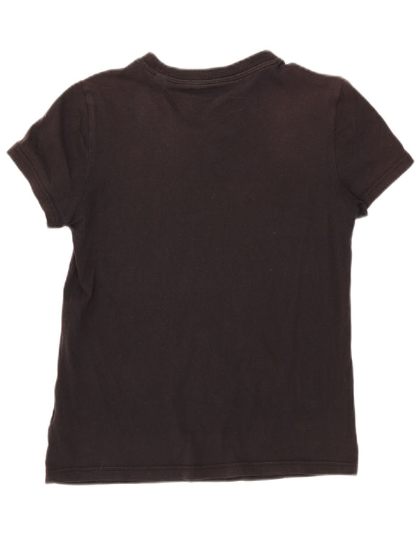 T-shirt grafica da donna Adidas Top UK 12/14 cotone nero medio