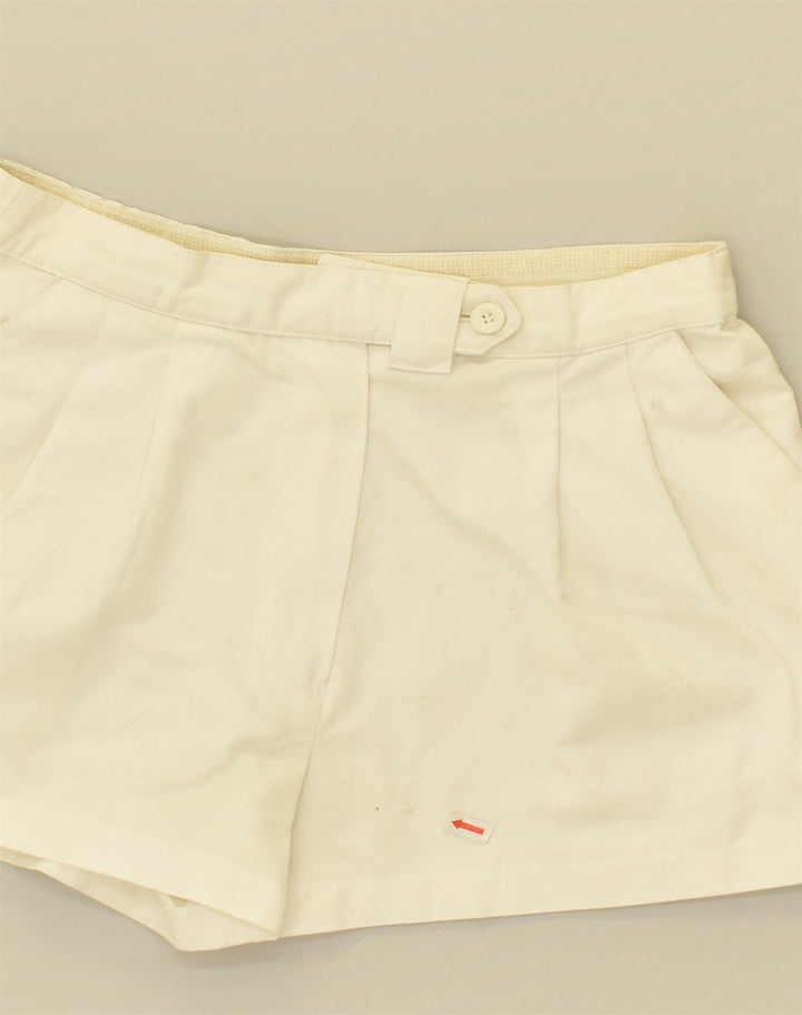 BELFE Womens Chino Shorts UK 14 Medium W28 White | Vintage Belfe | Thrift | Second-Hand Belfe | Used Clothing | Messina Hembry 