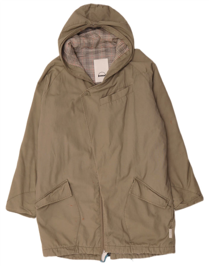 Giacca parka con cappuccio da uomo Humor UK 40 grande cotone beige