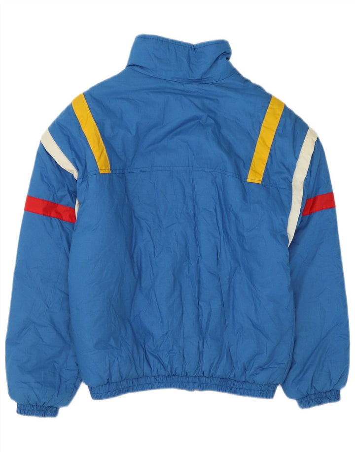 Giacca da sci vintage da donna EU 42 Large Blu Colourblock Poliestere