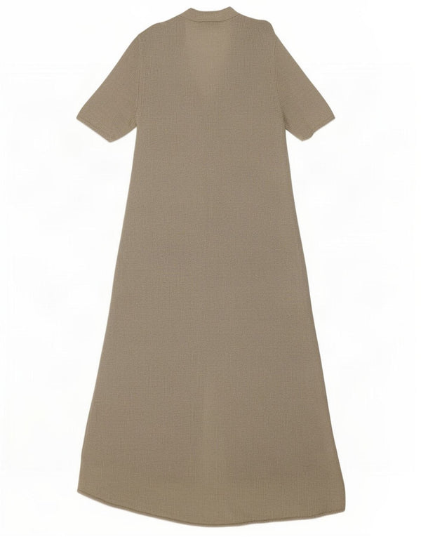 Zara Womens Maxi Jumper Dress UK 8 Small Khaki Viscose