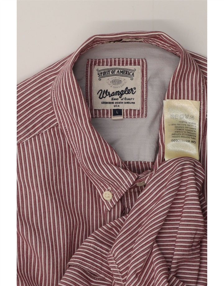 Camicia da uomo WRANGLER in cotone a righe grandi rosse