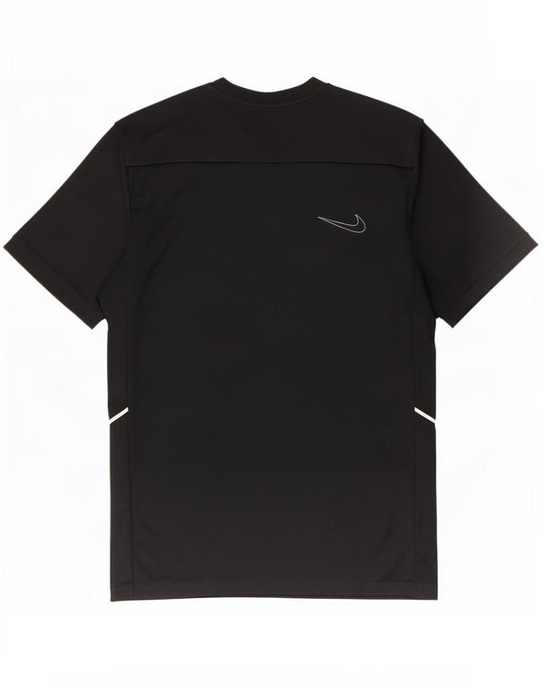 T-shirt Nike da uomo Dri Fit Slim, parte superiore in poliestere nero medio