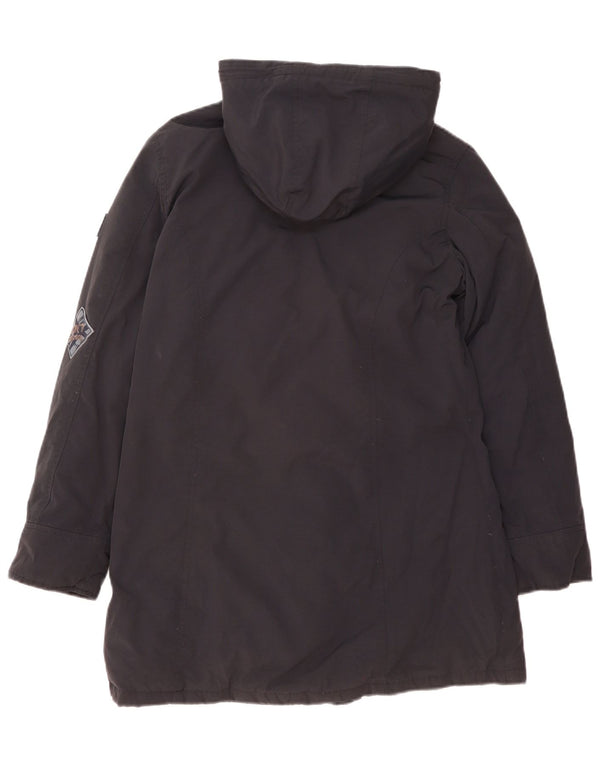 Cappotto imbottito con cappuccio da donna Best Company UK 14 nylon medio blu navy