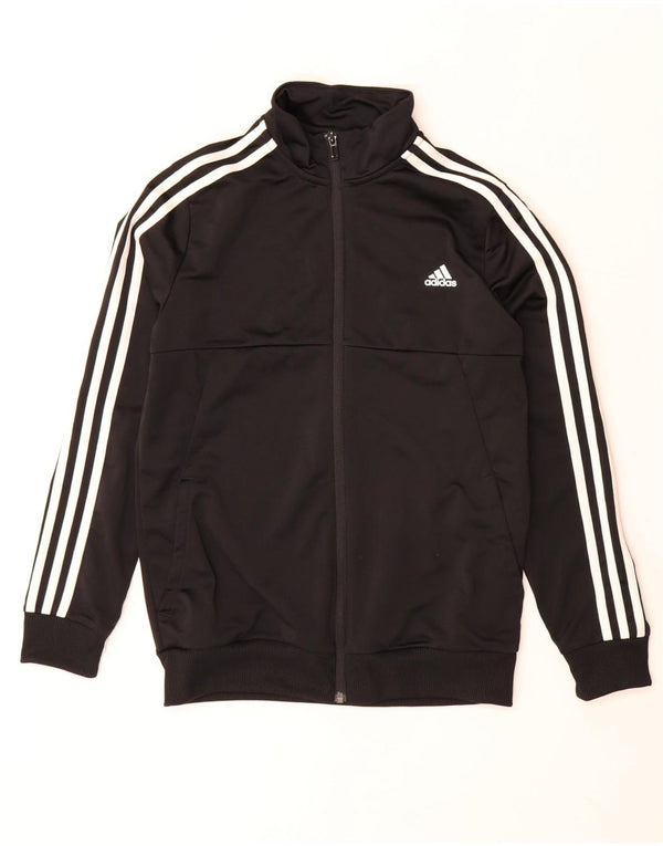 Giacca superiore della tuta Adidas Climalite da ragazzo 13-14 anni in poliestere nero