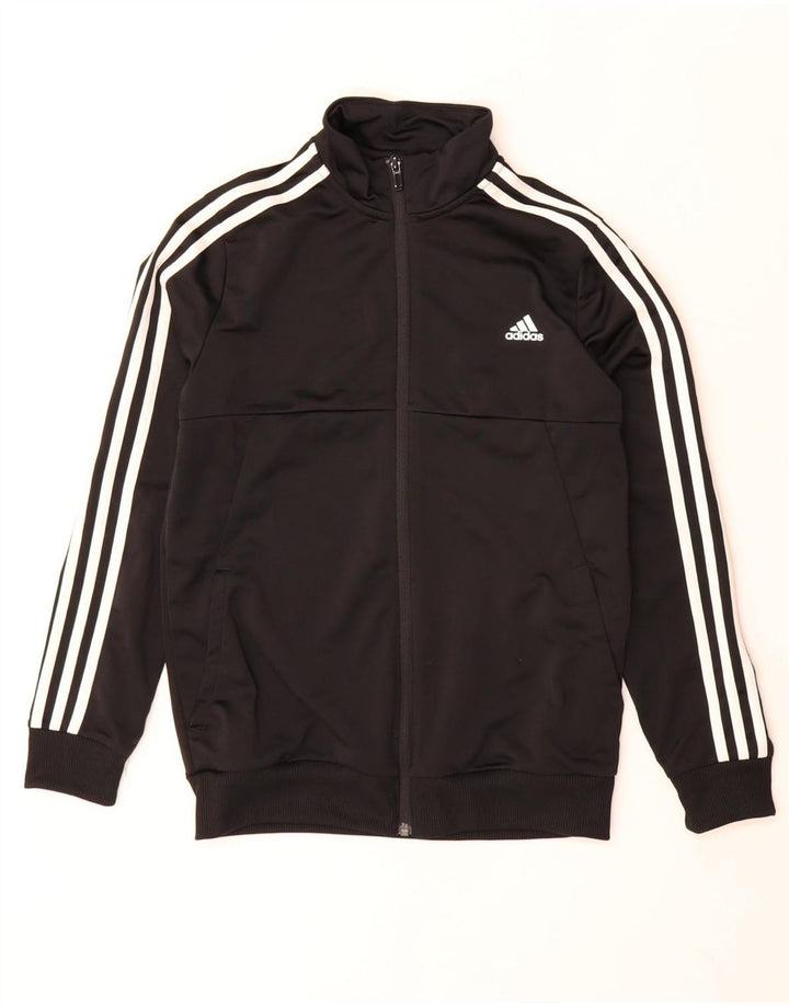 Giacca superiore della tuta Adidas Climalite da ragazzo 13-14 anni in poliestere nero