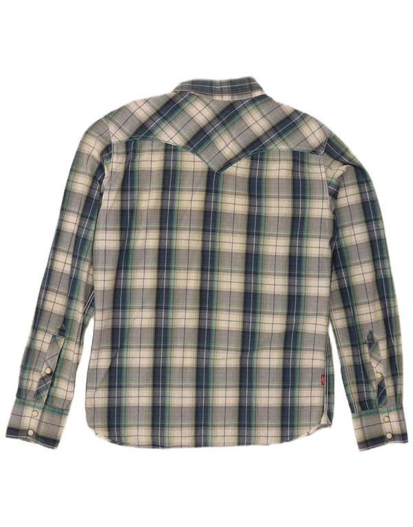 Camicia Levi's da uomo in cotone a quadri grandi blu