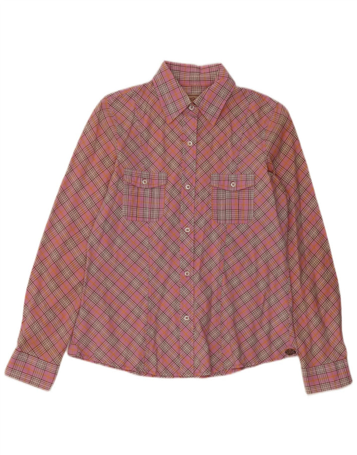 Camicia da donna Marlboro Classics EU 40 cotone scozzese rosa medio