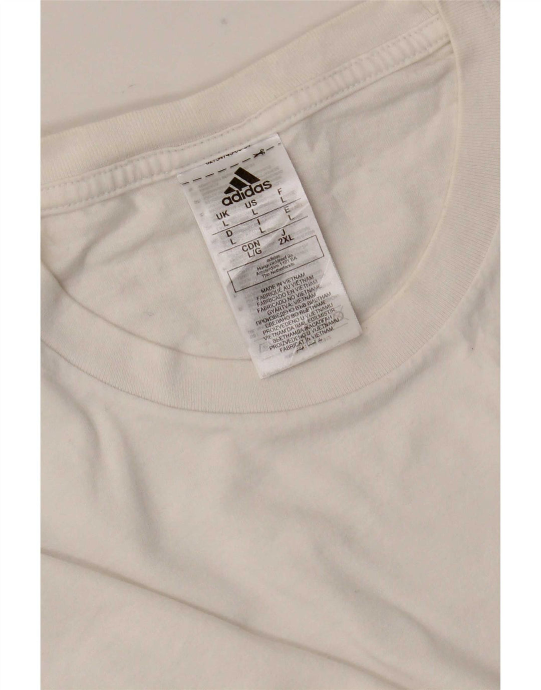 Maglietta Adidas da uomo Top Large in cotone bianco