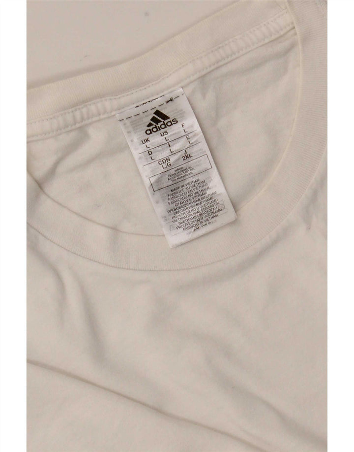 Maglietta Adidas da uomo Top Large in cotone bianco