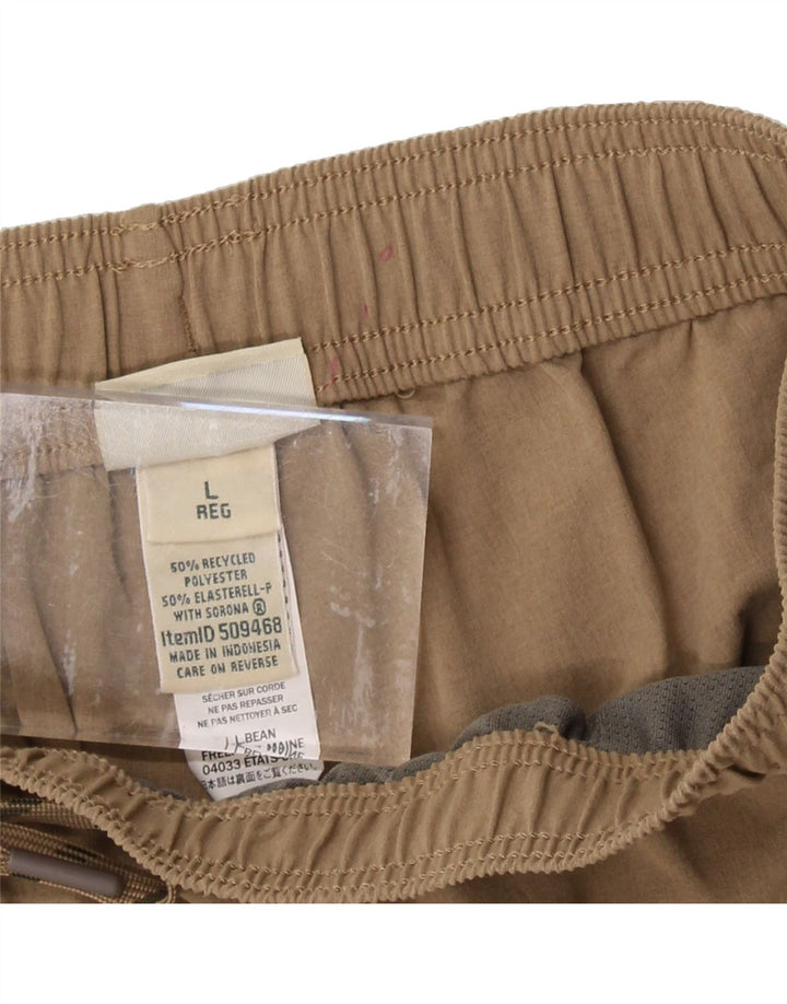 L.L.BEAN Mens Sport Shorts Large Brown Polyester Vintage L.L.Bean and Second-Hand L.L.Bean from Messina Hembry 