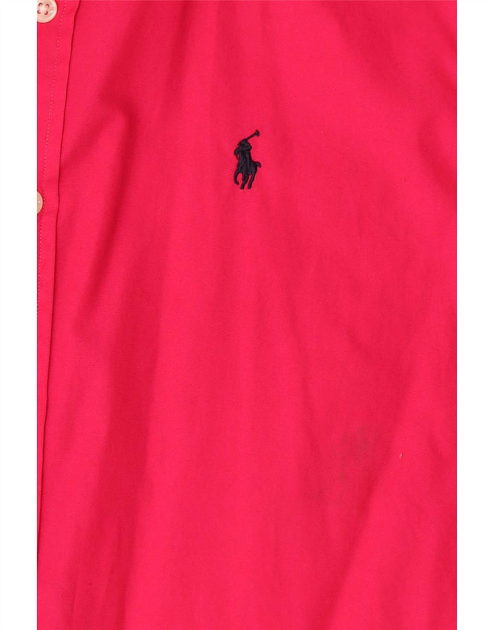 Camicia da donna Ralph Lauren UK 14 cotone rosso medio