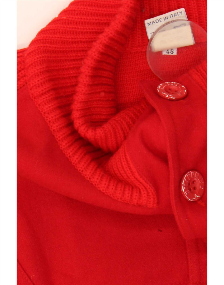 Maglione da uomo con collo abbottonato di Skipper IT 48 Lana rossa media