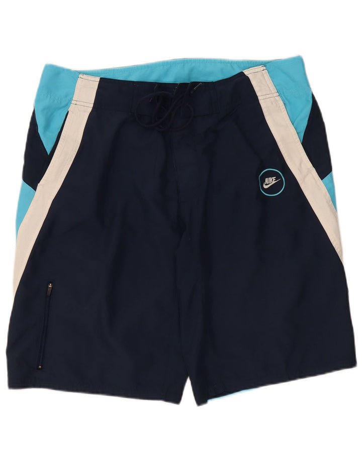 Pantaloncini da bagno Nike da uomo grandi color block blu navy