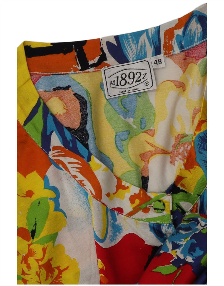 Camicetta vintage da donna Top IT 48 XL floreale multicolore