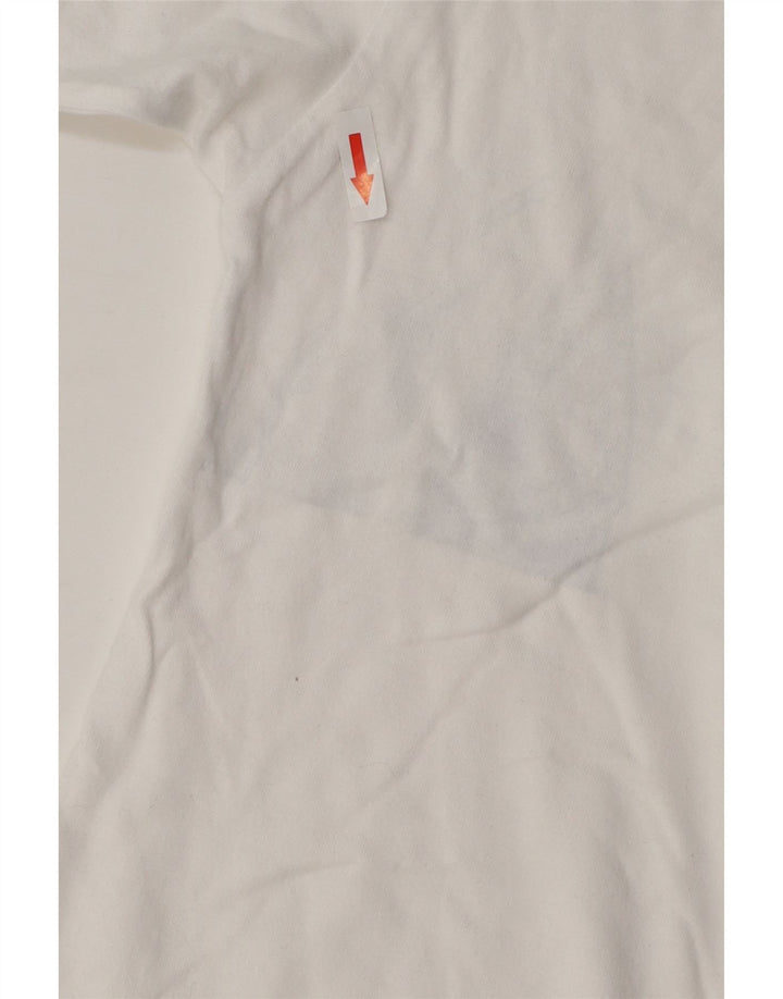 T-shirt grafica da uomo Kappa Top in cotone bianco medio