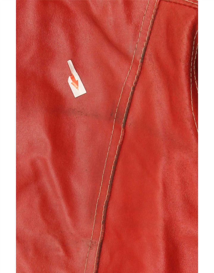 Giacca in pelle da uomo Planet IT 54 2XL Rossa