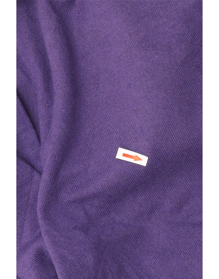 Maglione girocollo da uomo vintage in cashmere viola medio