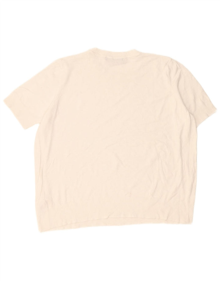 Maglione maglione girocollo da donna Marks & Spencer UK 16 grande bianco