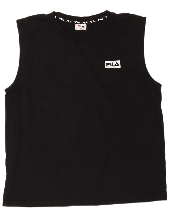 Canotta Fila da uomo 2XL in cotone nero