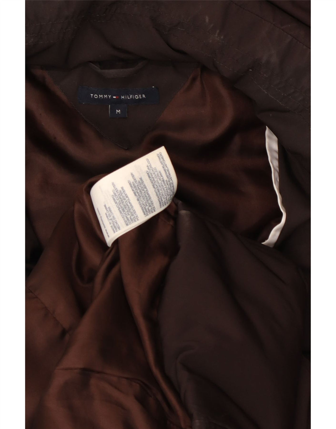 Cappotto imbottito con cappuccio da donna Tommy Hilfiger UK 14 Poliestere marrone medio