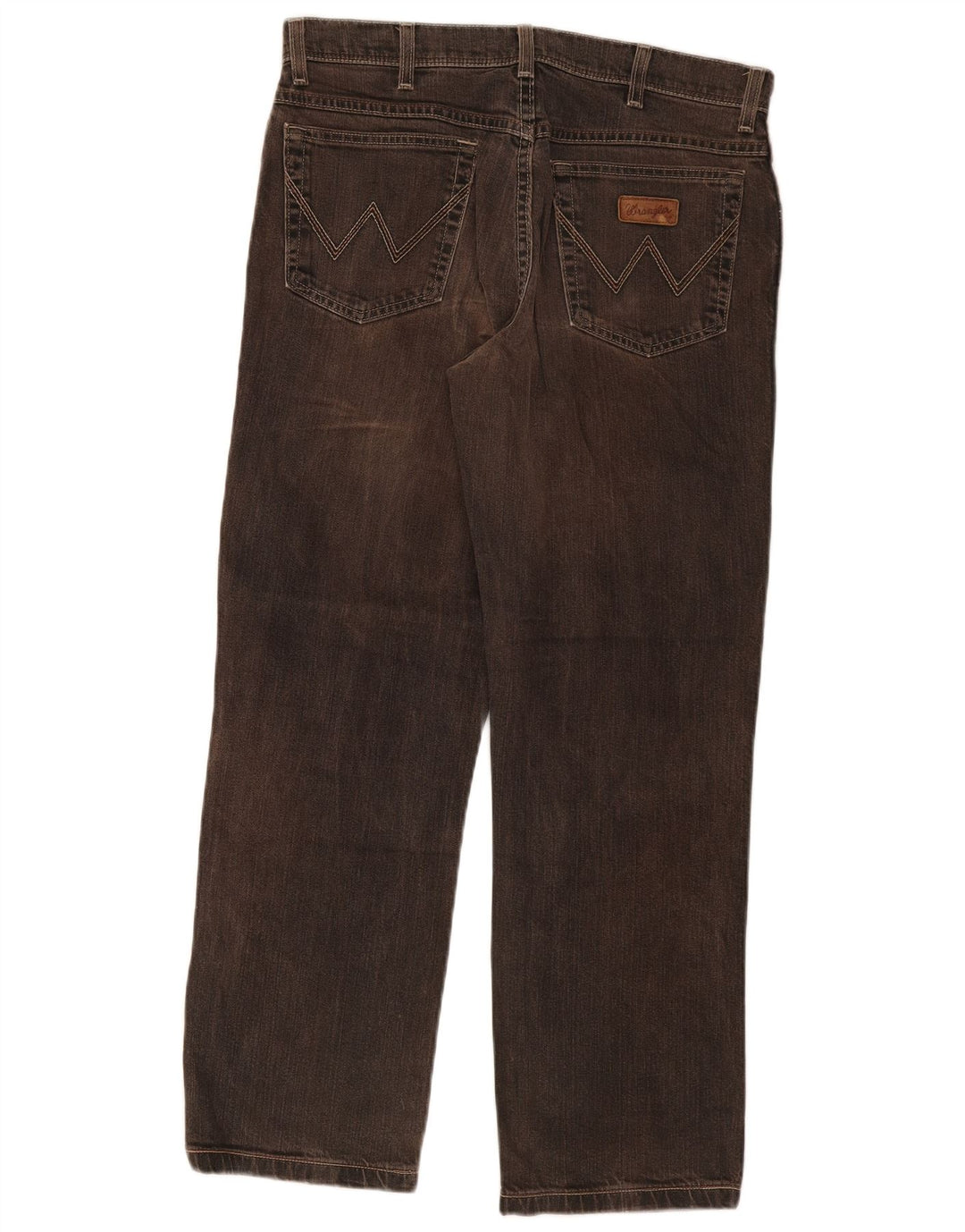 Jeans dritti elasticizzati Texas da uomo Wrangler W33 L29 cotone marrone