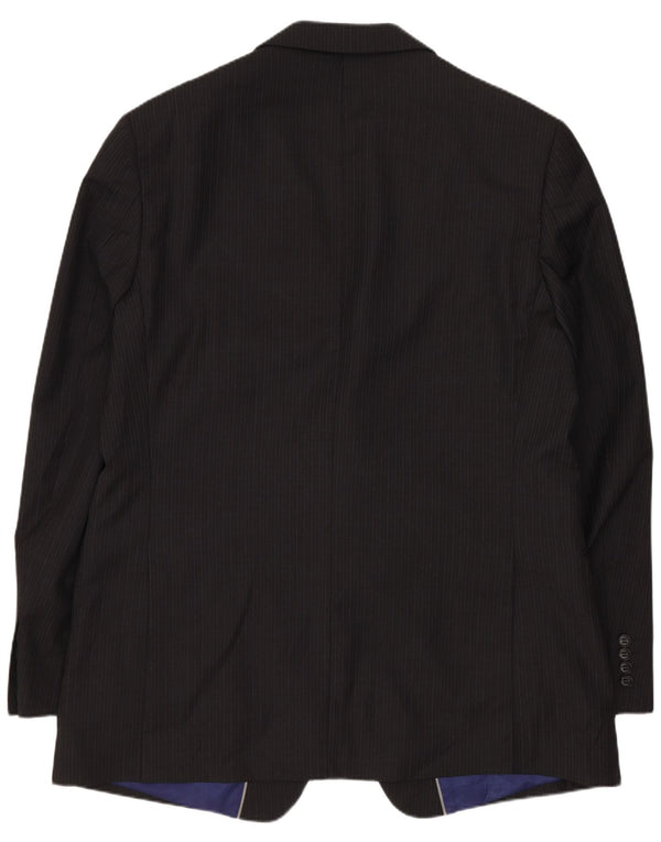 Giacca blazer lunga a 2 bottoni da uomo Marks & Spencer UK 44 XL gessato grigio