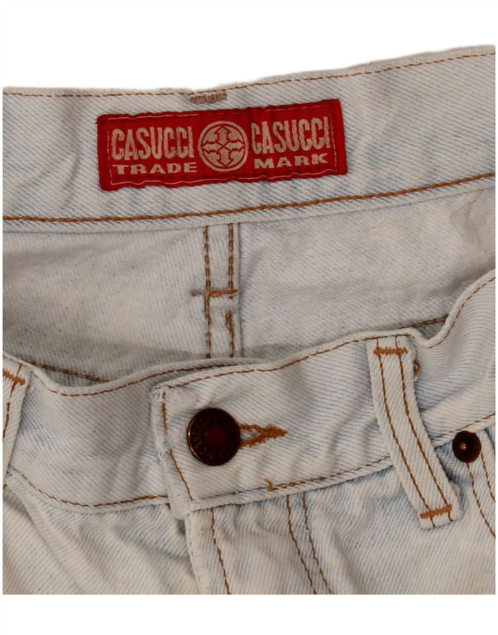 Pantaloncini di jeans grafici da uomo Casucci W30 Blu medio