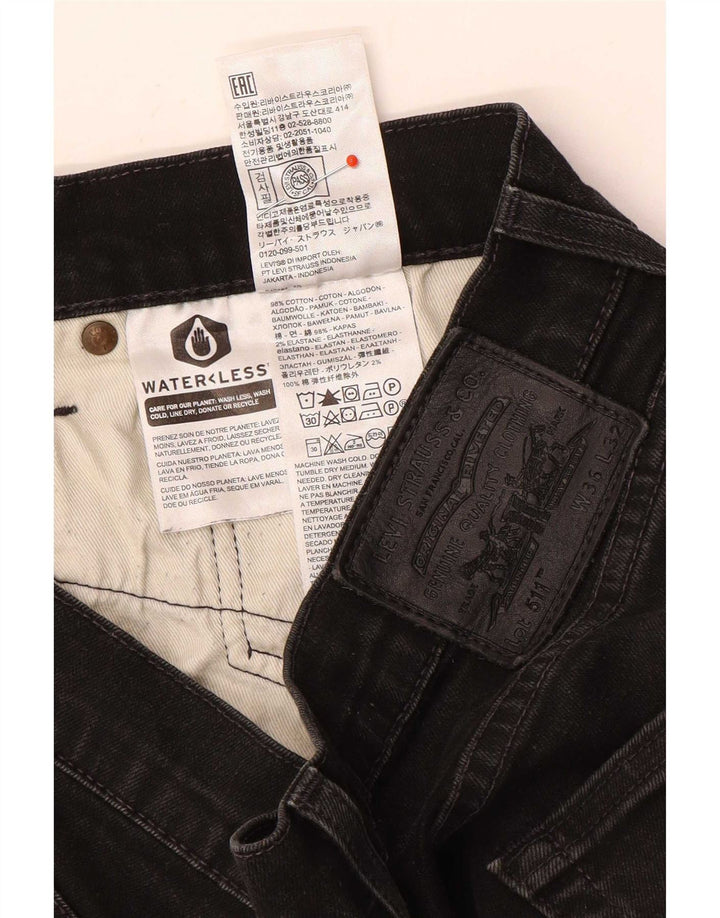Jeans Levi's Uomo 511 Slim W36 L32 Cotone Nero