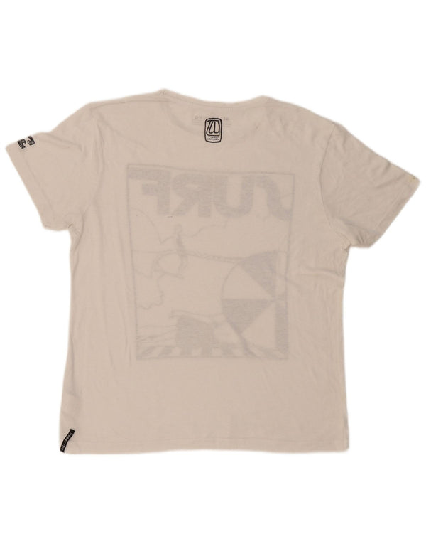 T-shirt grafica da uomo BILLABONG Top XL poliestere bianco