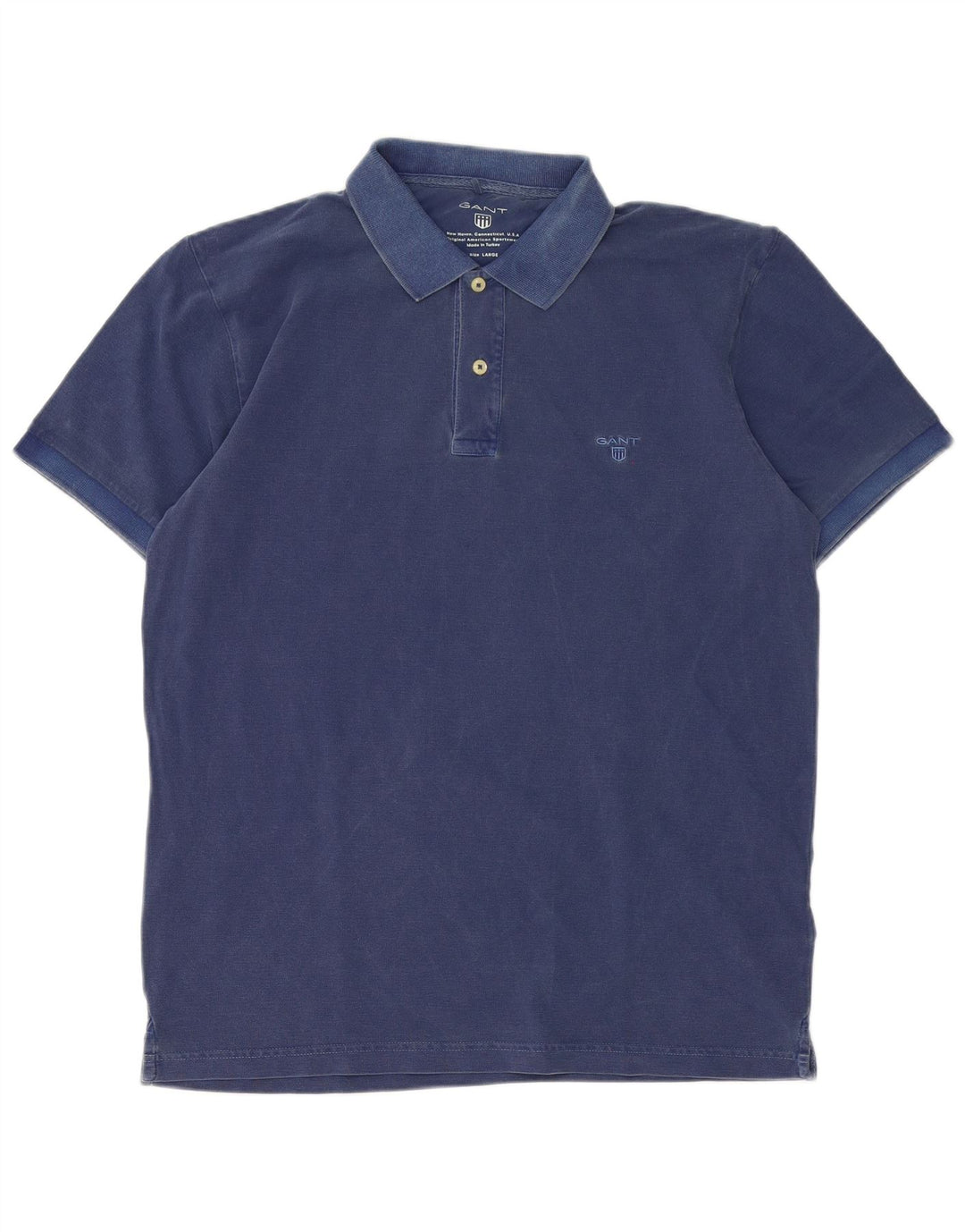 Polo da uomo Gant grande in cotone blu