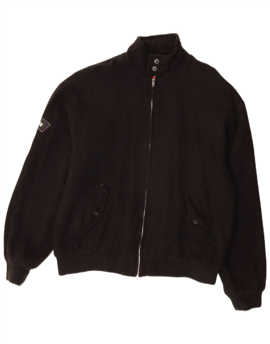 Giubbotto bomber vintage da uomo UK 40 grande lana nera