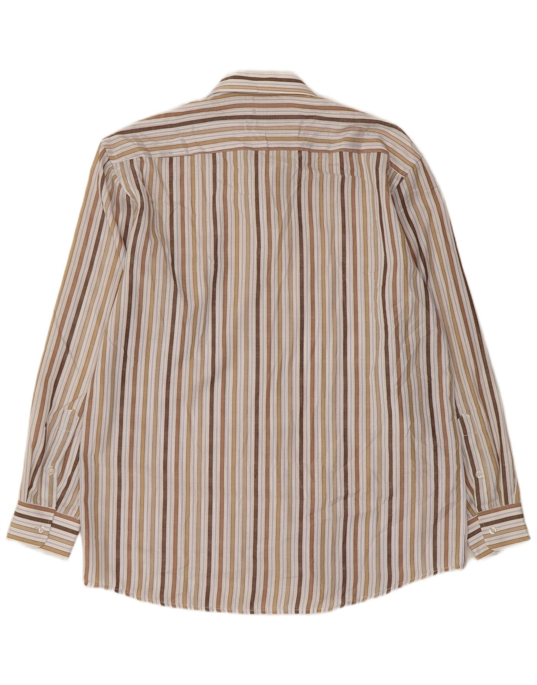 Camicia da uomo vintage taglia 16 1/2 42 grande cotone a righe multicolori