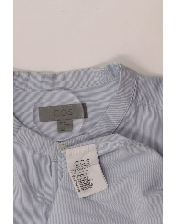 Camicia da uomo COS taglia 38 piccolo cotone gessato blu