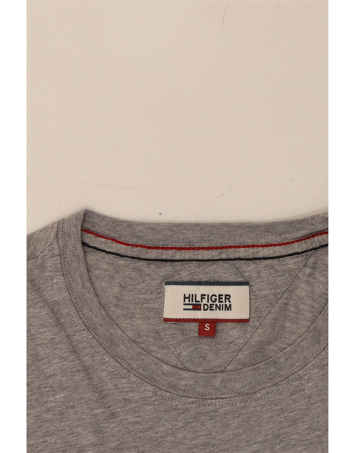 TOMMY HILFIGER Mens T-Shirt Top Small Grey Cotton Vintage Tommy Hilfiger and Second-Hand Tommy Hilfiger from Messina Hembry 