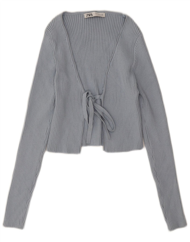 Maglione Bolero da donna Zara UK 12 Poliestere blu medio