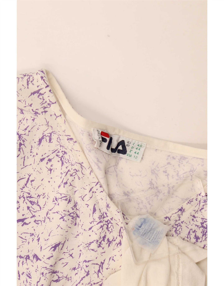 T-shirt grafica da donna Fila Top IT 48 XL cotone bianco