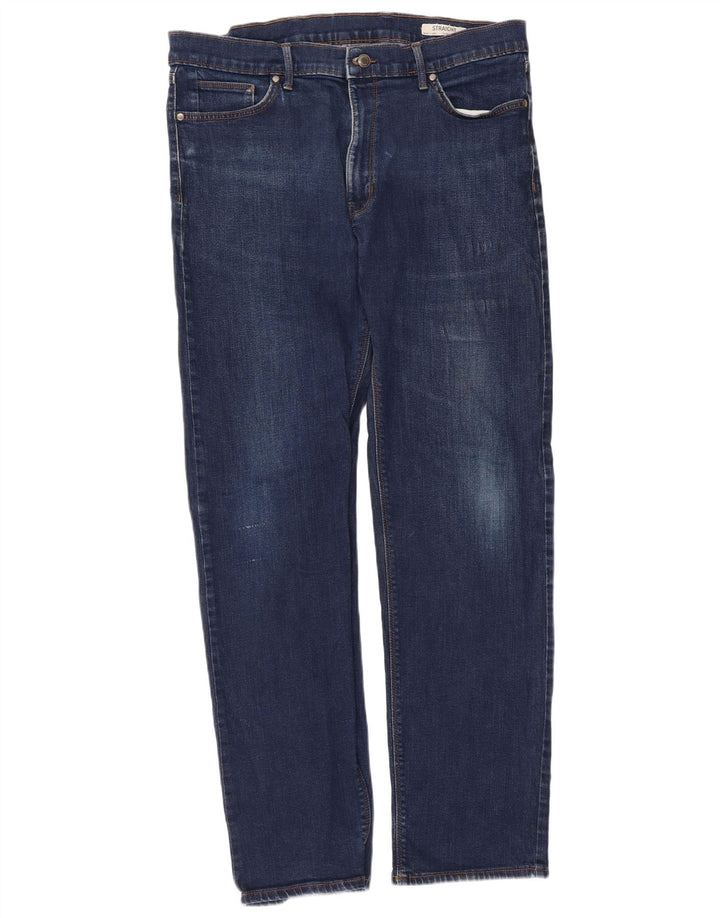 Jeans dritti da uomo Marks & Spencer W38 L33 cotone blu