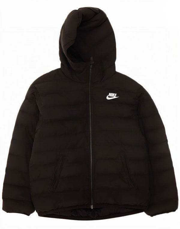 Giacca imbottita con cappuccio Nike da ragazzo 10-11 anni media poliestere nero
