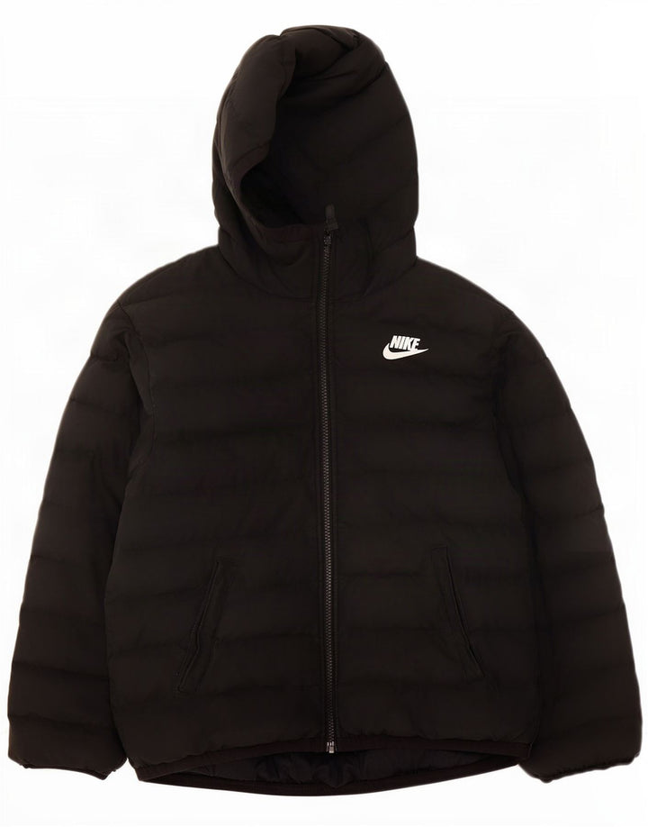 Giacca imbottita con cappuccio Nike da ragazzo 10-11 anni media poliestere nero