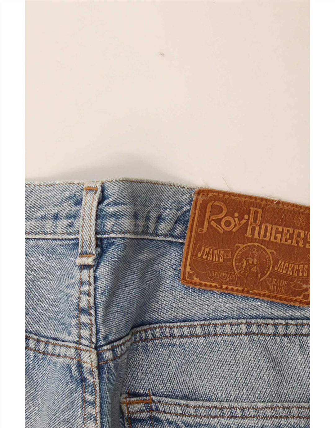 Jeans dritti invecchiati da uomo Roy Rogers W34 L33 Blu