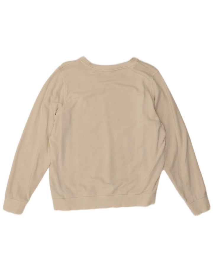 Felpa da donna Marks & Spencer UK 16 grande cotone bianco sporco