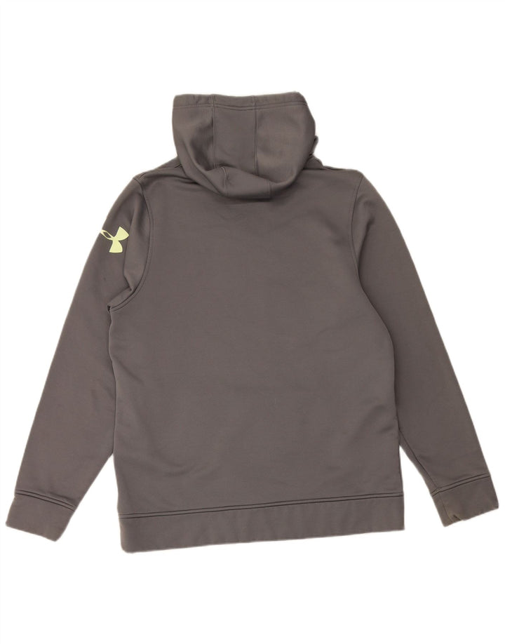 Felpa con cappuccio grafica da uomo Under Armour grigio medio