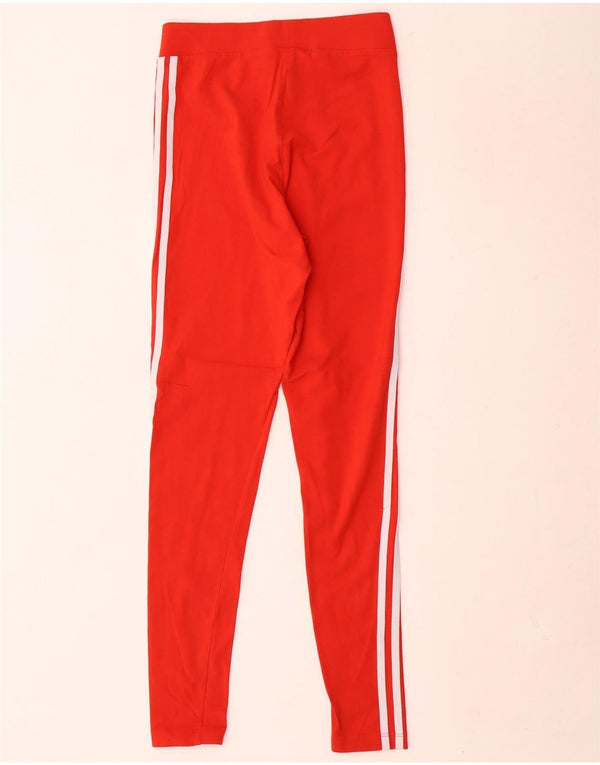 Leggings da donna Adidas UK 8 Small Rosso Cotone