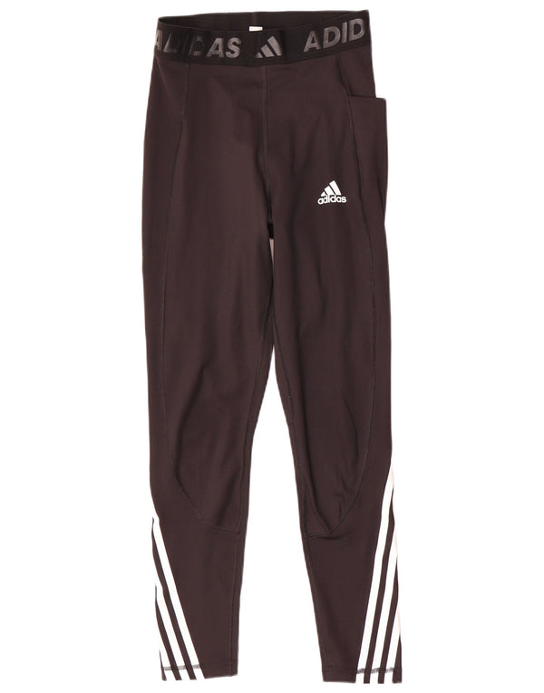 Leggings grafici Adidas Aeroready da donna UK 8/10 piccoli neri